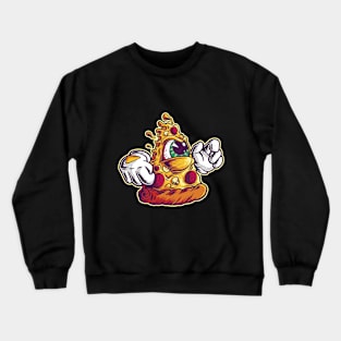 Angry Pizza Food Lover Crewneck Sweatshirt